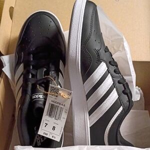 Adidas Men's Hoops 4.0 Black White Sneakers